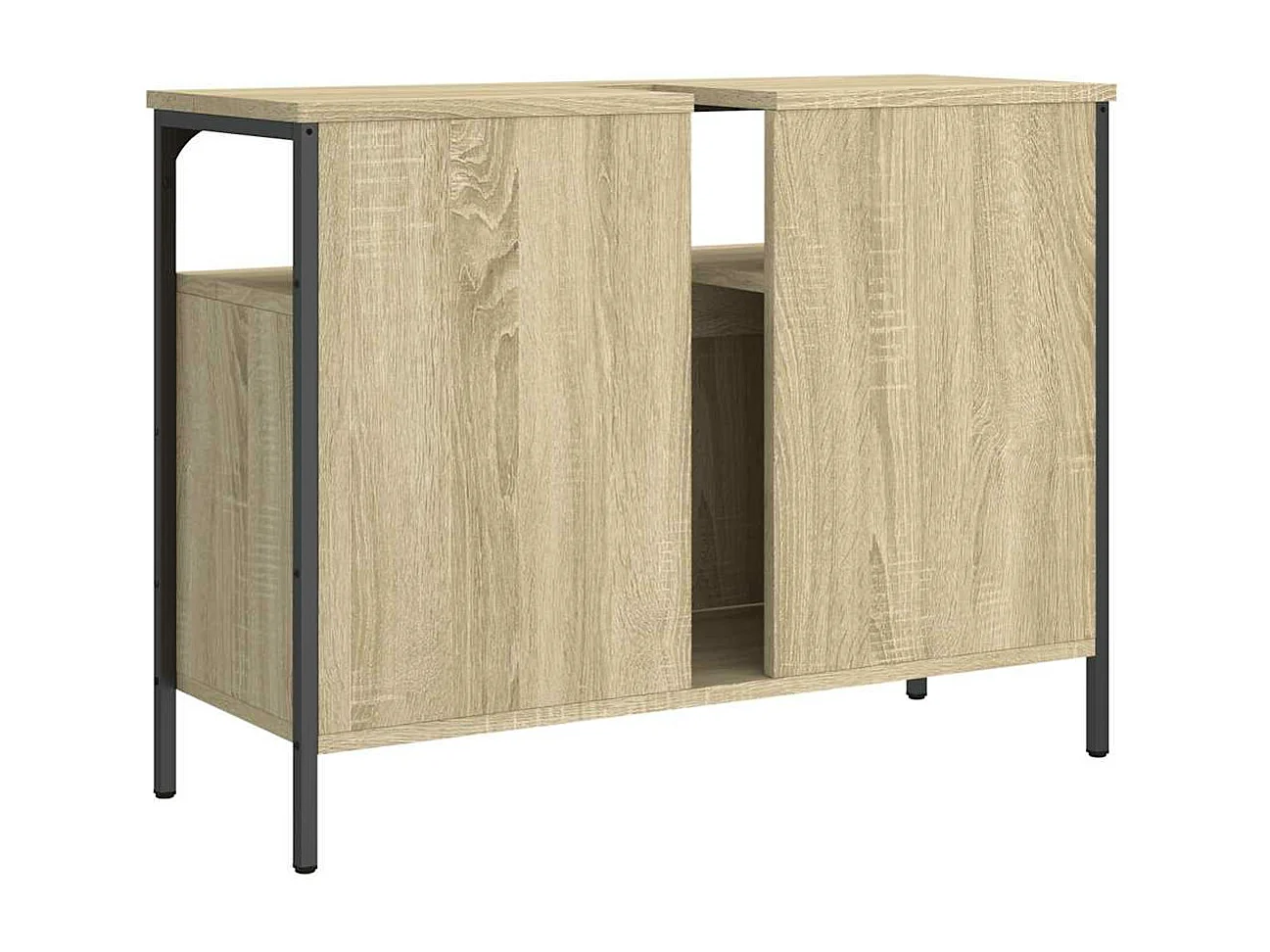 Armoire lavabo de salle de bain chêne sonoma 80x30x60 cm