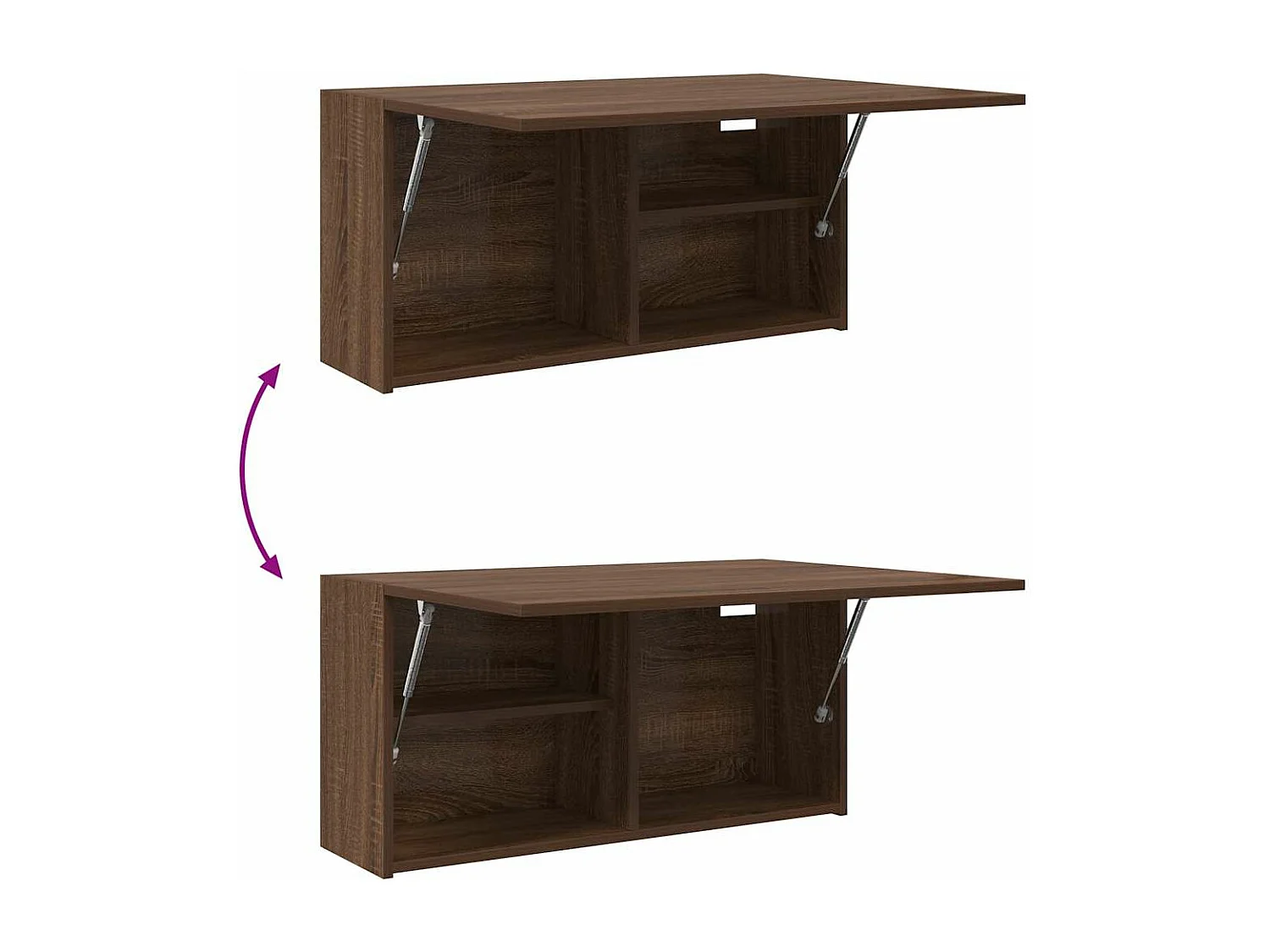 Armoire murale de bain chêne marron 80x25x40 cm bois ingénierie