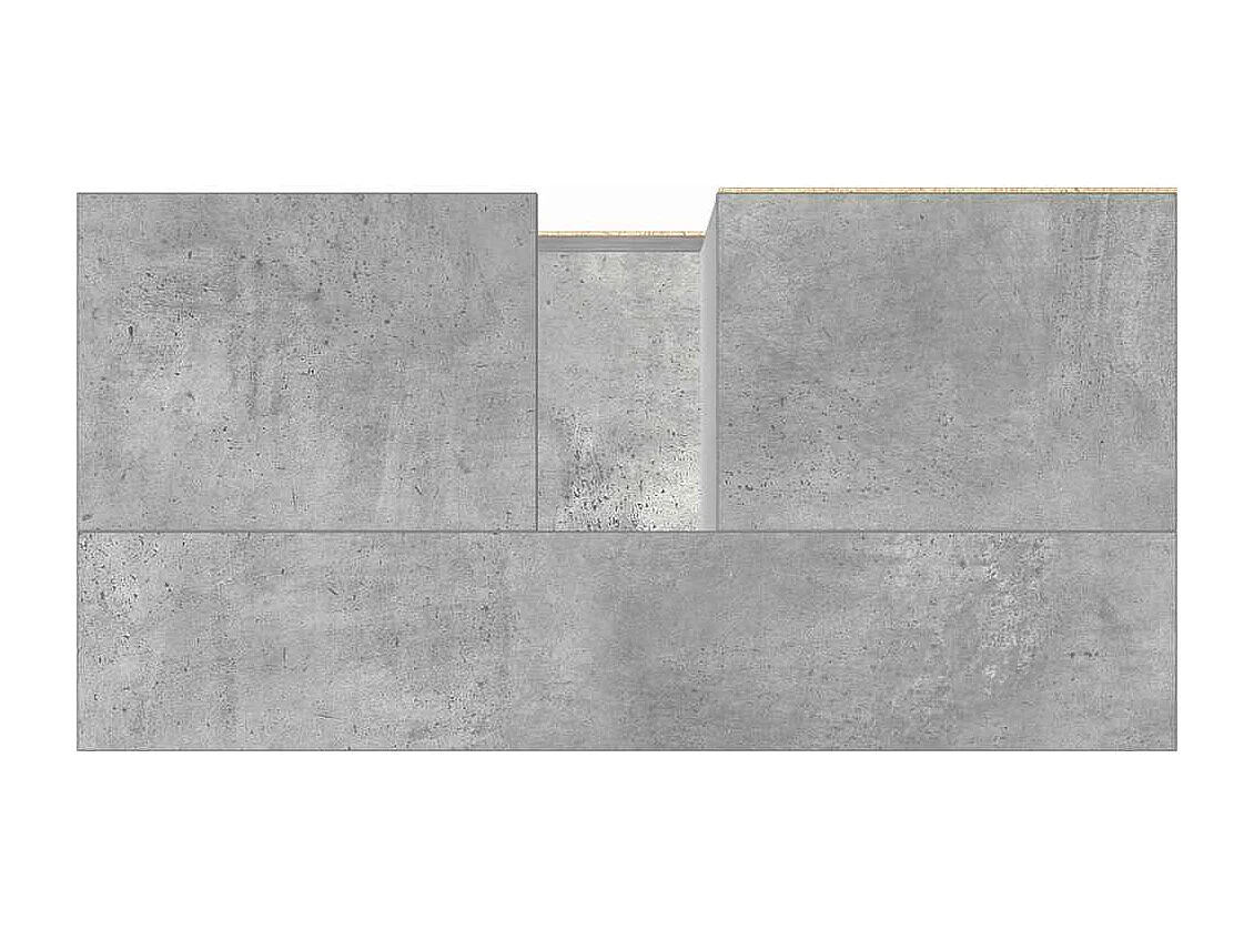 Betongrauer Waschbeckenunterschrank 65x33x60 cm Holzwerkstoff