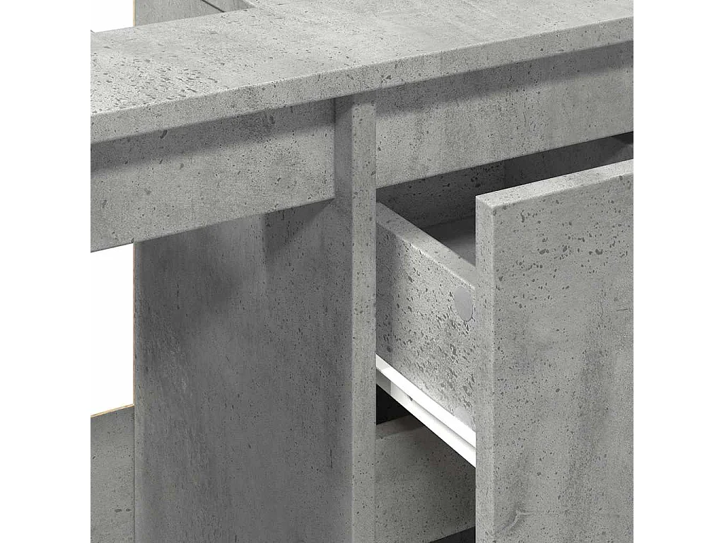 Betongrauer Waschbeckenunterschrank 65x33x60 cm Holzwerkstoff