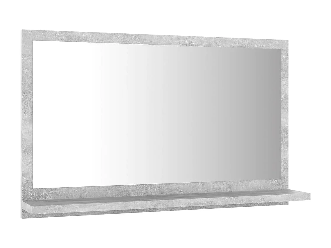 Miroir de salle de bain Gris béton 60x10,5x37 cm Aggloméré