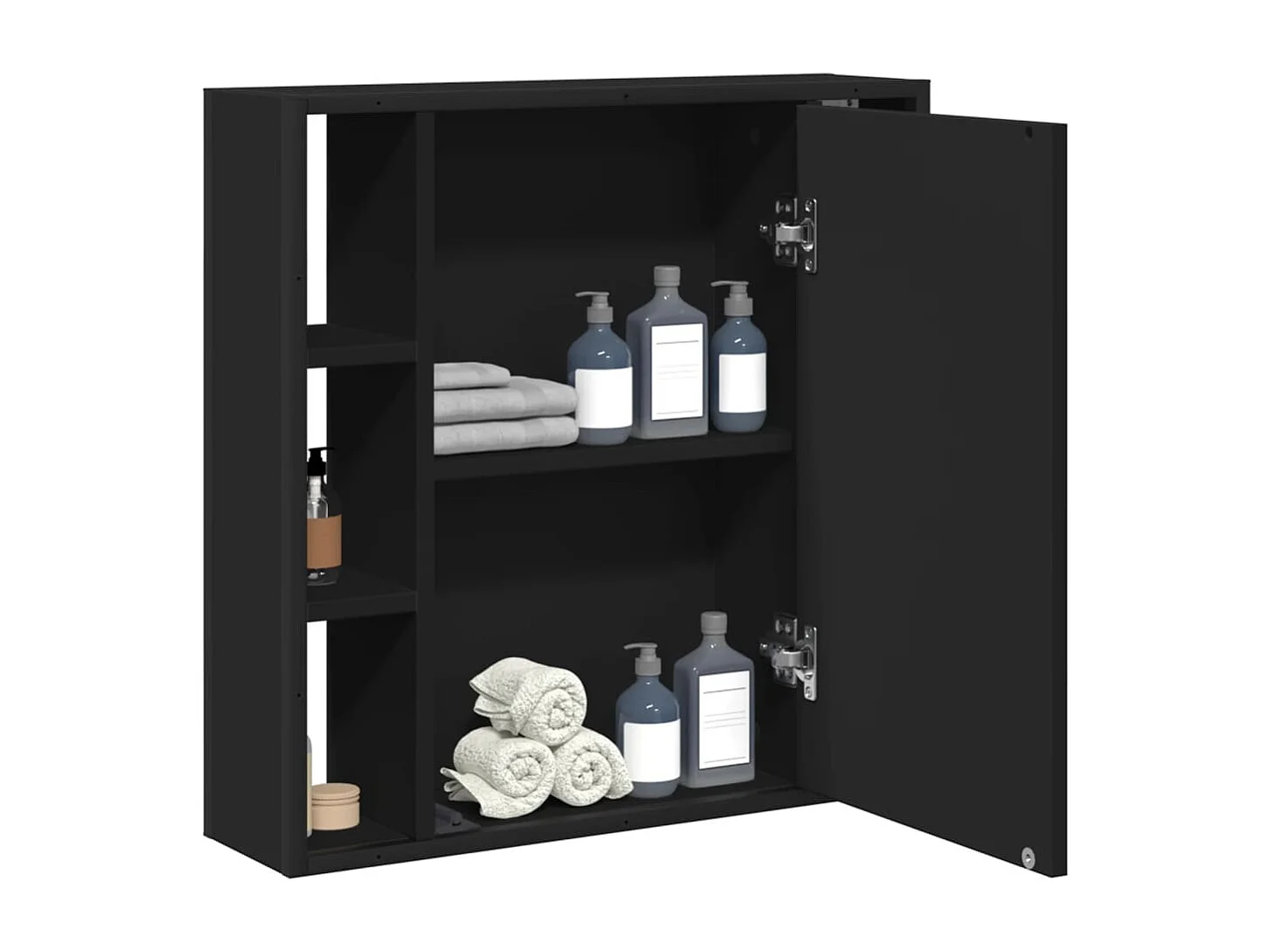 Gabinete de baño con espejo negro de madera de ingeniería