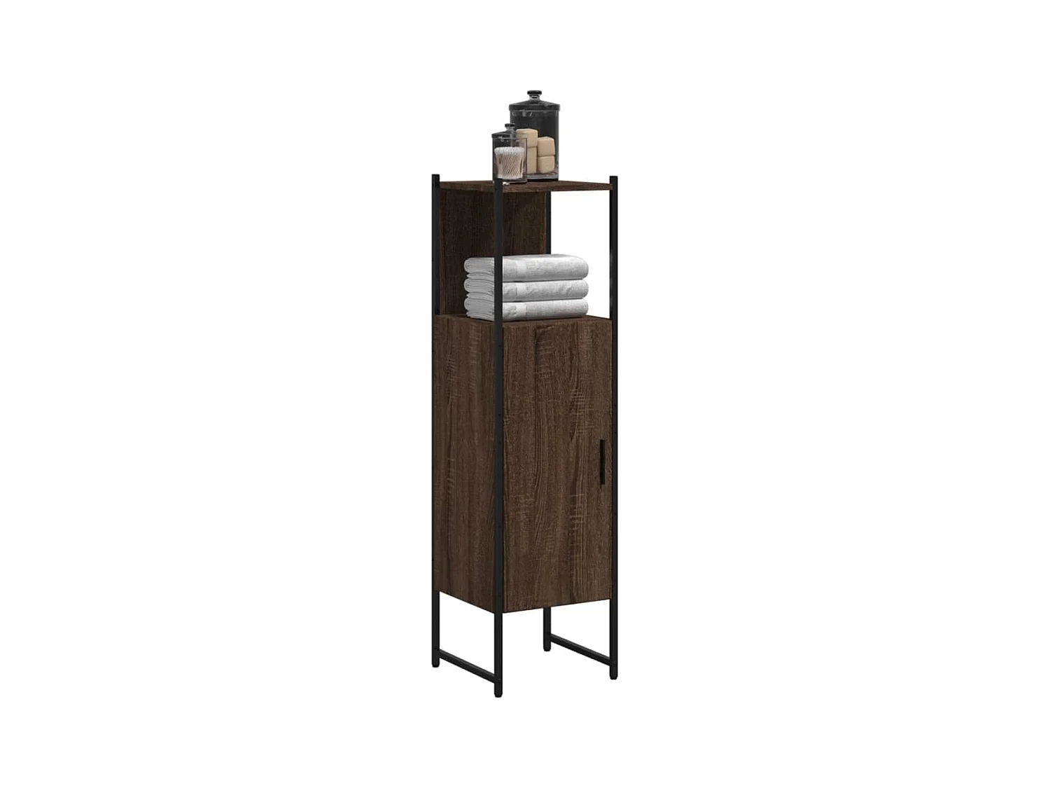 Armoire de salle de bain chêne marron 33x33x120,5 cm
