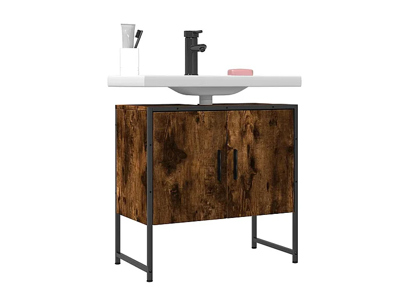Mobile lavabo bagno rovere fumé 60x33x60 cm