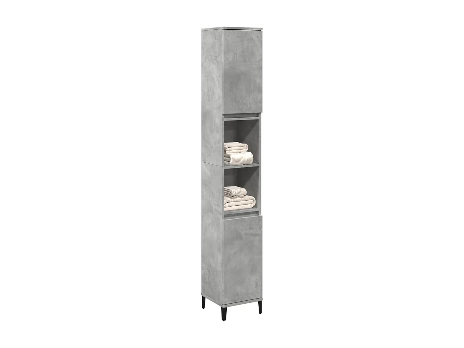 Armoire de salle de bain gris béton 30x30x190 cm