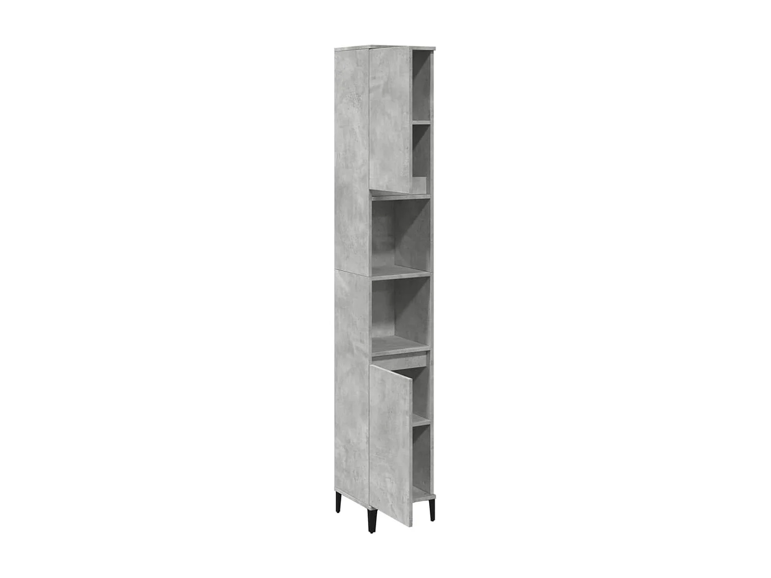 Armoire de salle de bain gris béton 30x30x190 cm