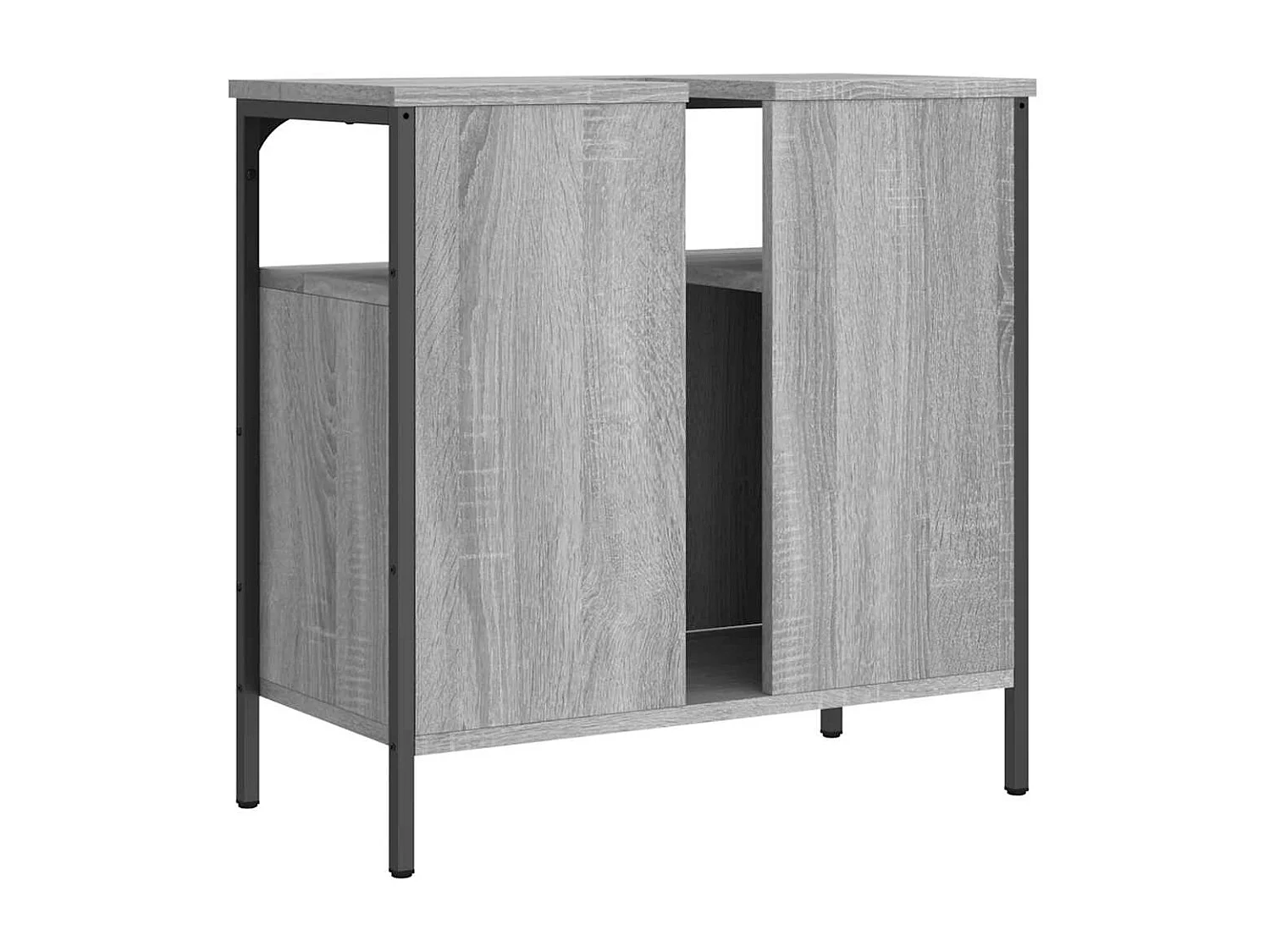 Armoire lavabo de salle de bain sonoma gris 60x30x60 cm