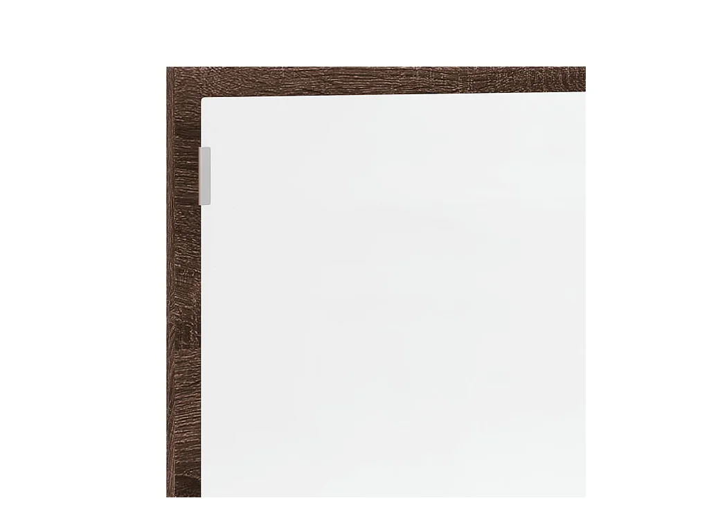 Miroir de salle de bain à LED chêne marron bois d'ingénierie