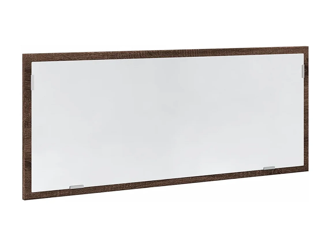 Miroir de salle de bain à LED chêne marron bois d'ingénierie