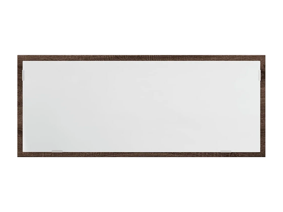 Miroir de salle de bain à LED chêne marron bois d'ingénierie
