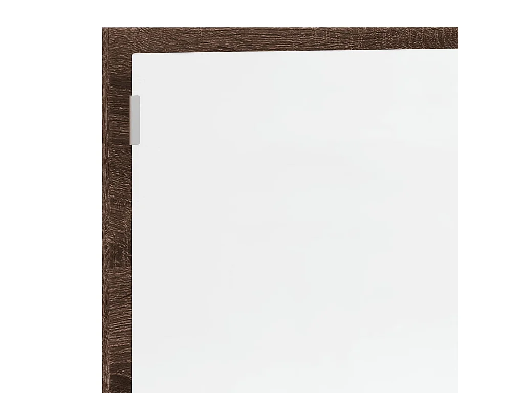 Miroir de salle de bain à LED chêne marron bois d'ingénierie