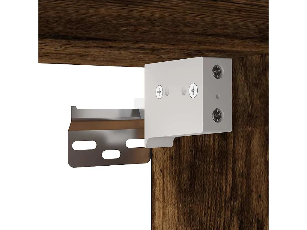 Mueble de baño de pared roble ahumado 100x25x40cm madera de ingeniería