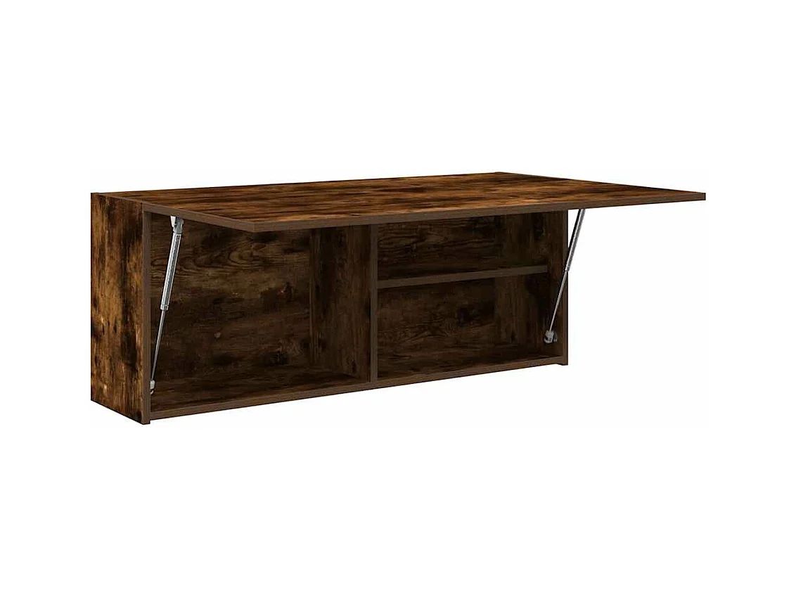Armoire murale de bain chêne fumé 100x25x40cm bois d'ingénierie