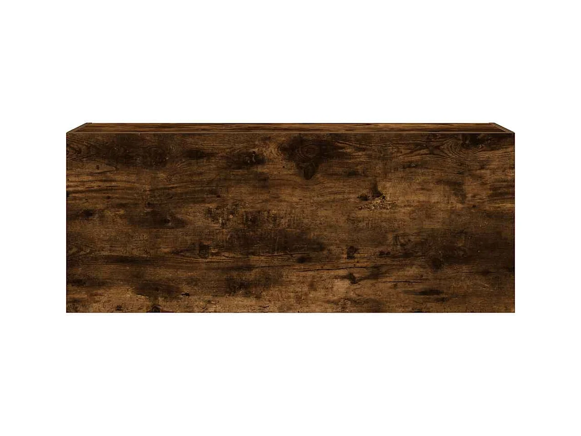 Armoire murale de bain chêne fumé 100x25x40cm bois d'ingénierie