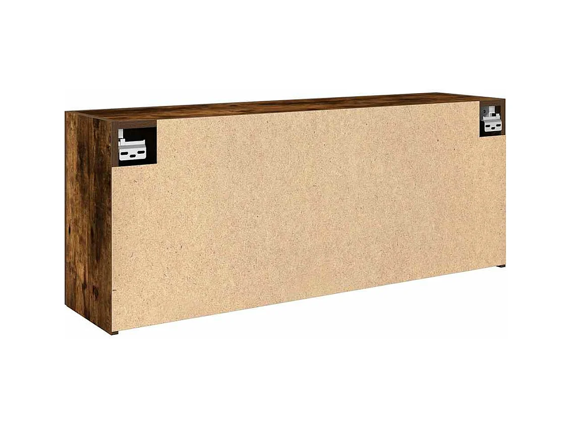 Armoire murale de bain chêne fumé 100x25x40cm bois d'ingénierie