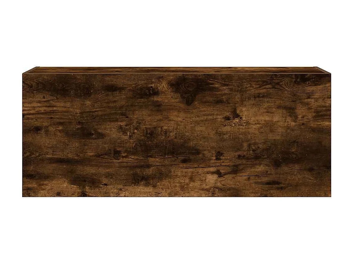 Armoire murale de bain chêne fumé 100x25x40cm bois d'ingénierie