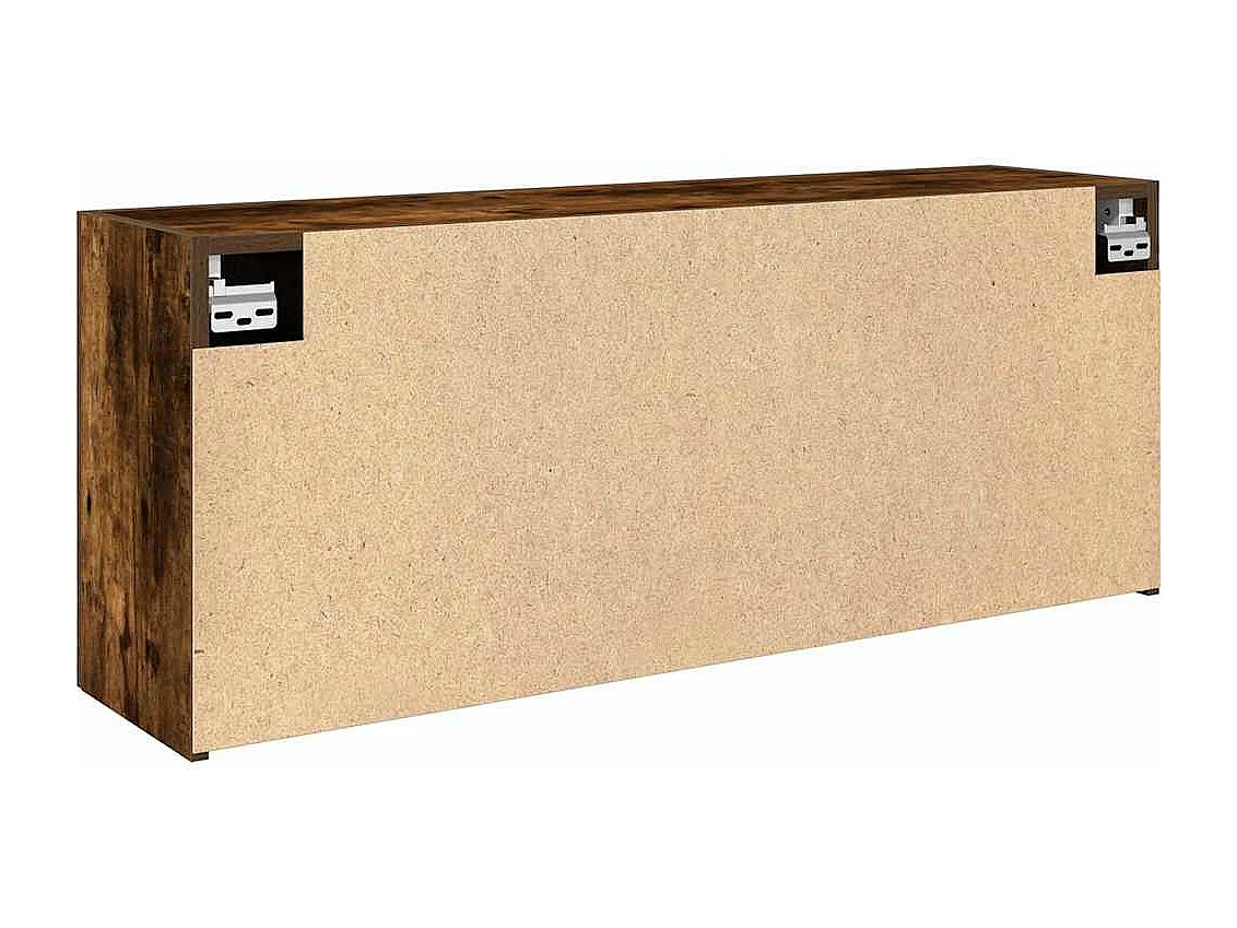 Armoire murale de bain chêne fumé 100x25x40cm bois d'ingénierie