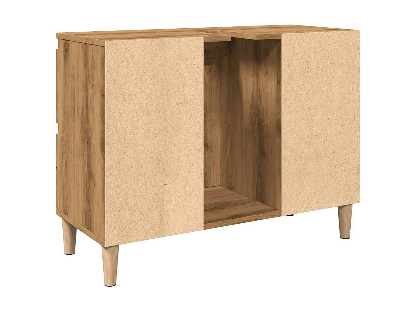 Mueble lavabo roble craft 80x33x60 cm madera de ingeniería