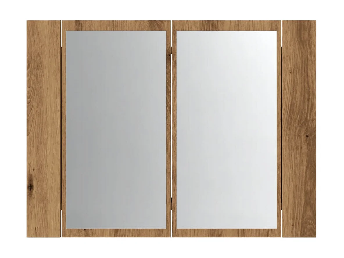 Armoire à miroir LED chêne artisanal 60x12x45cm bois ingénierie