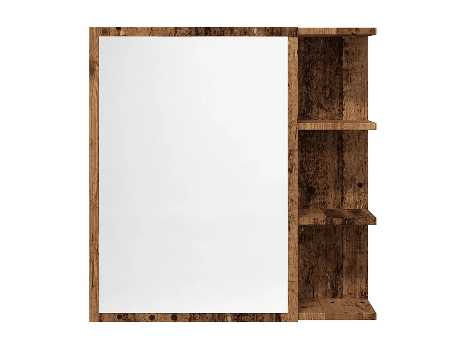 Armoire à miroir de salle de bain vieux bois 62,5x20,5x64 cm