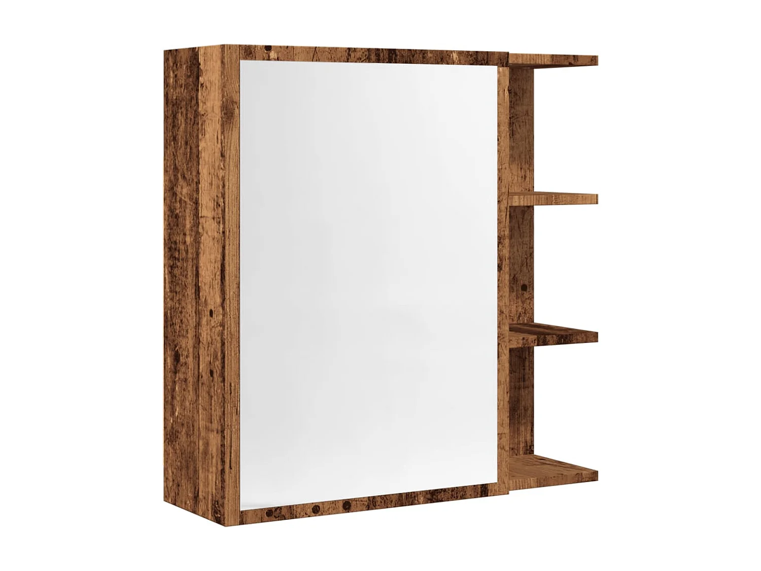 Armoire à miroir de salle de bain vieux bois 62,5x20,5x64 cm