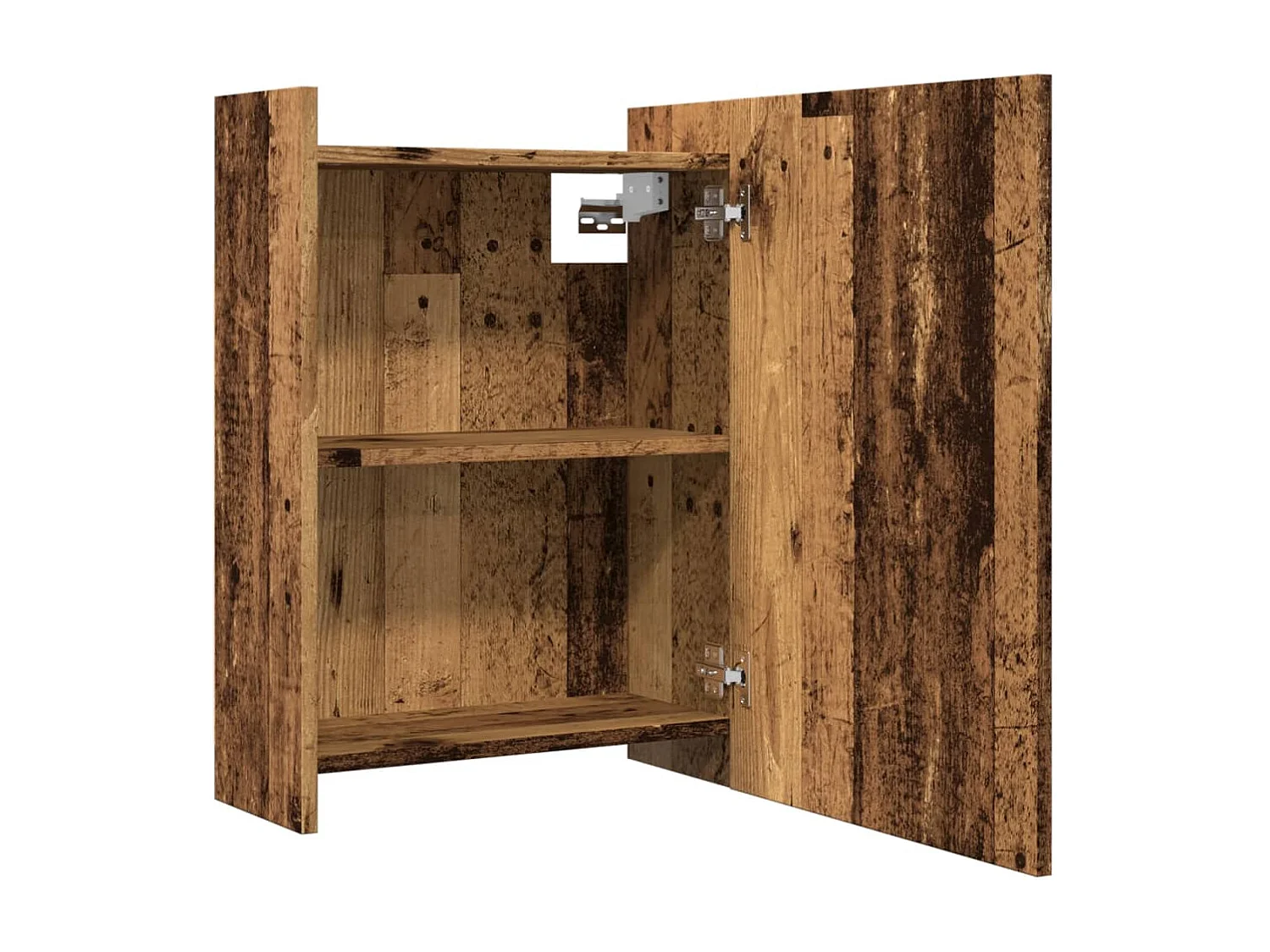 Armoire à miroir de salle de bain vieux bois 62,5x20,5x64 cm
