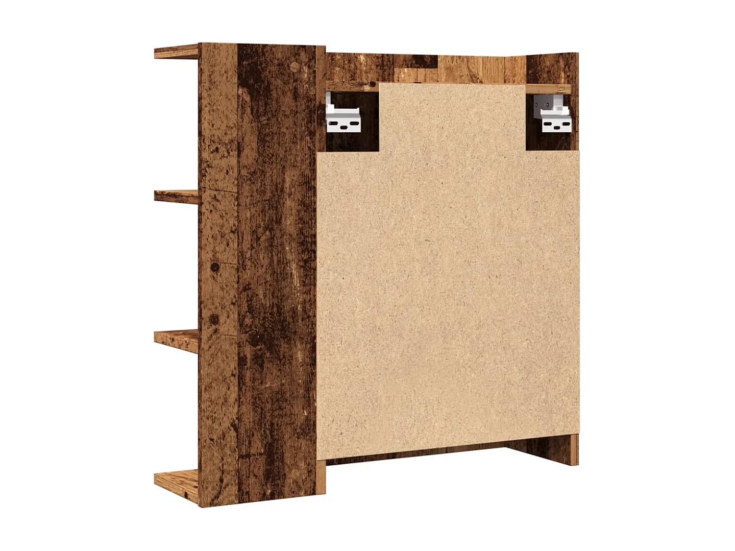 Armoire à miroir de salle de bain vieux bois 62,5x20,5x64 cm