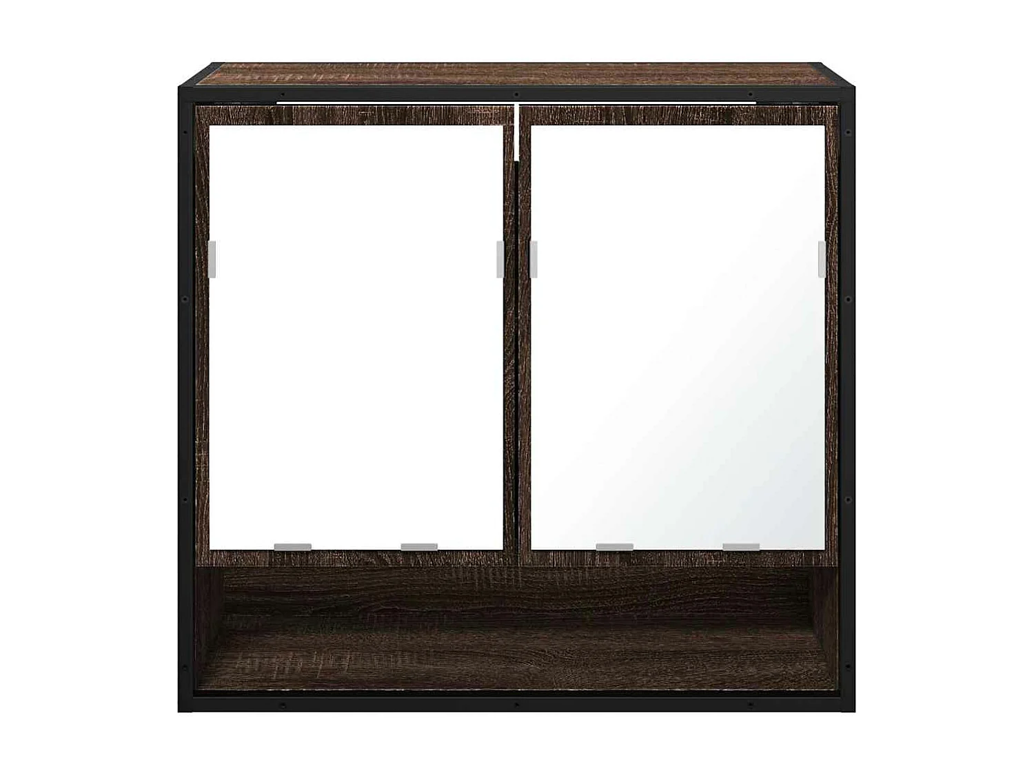 Armoire à miroir de salle de bain chêne marron bois ingénierie