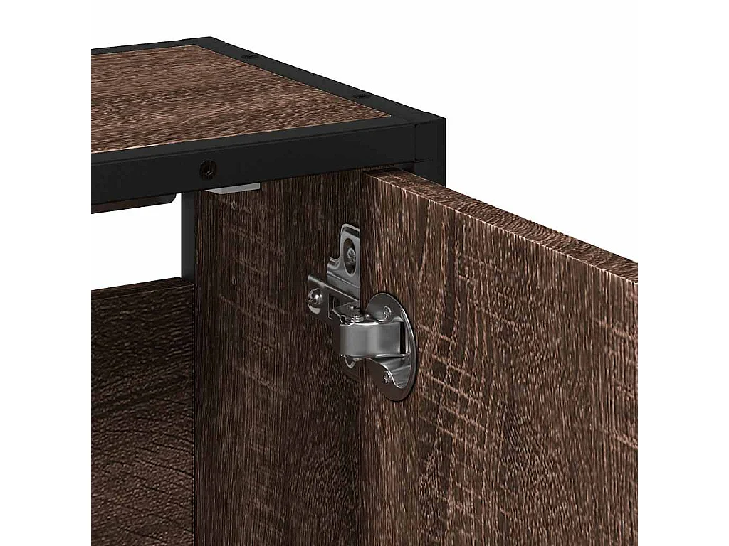 Armoire à miroir de salle de bain chêne marron bois ingénierie