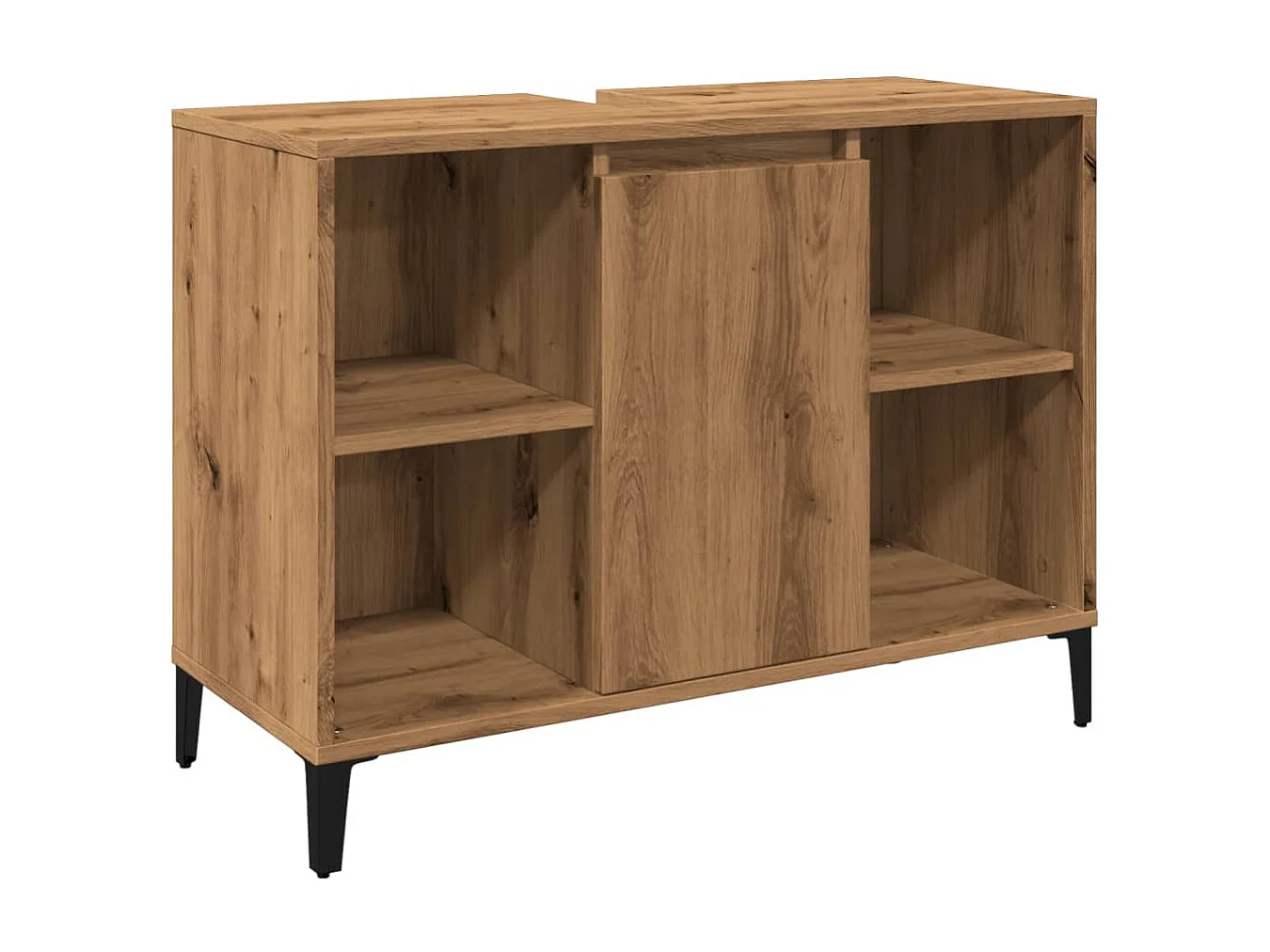 Mobile lavabo rovere artigianale 80x33x60 cm legno ingegnerizzato