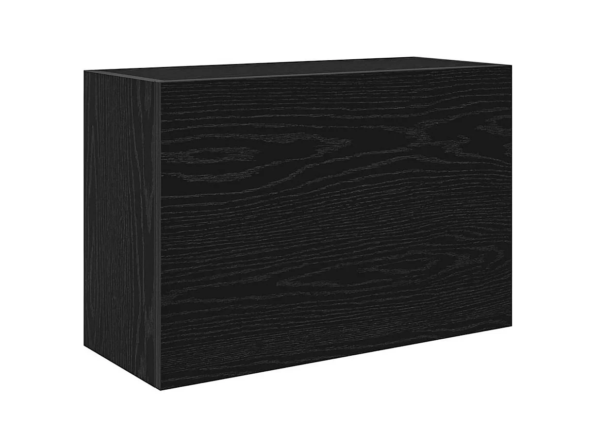 Armoire murale de bain noir 60x25x40 cm bois d'ingénierie