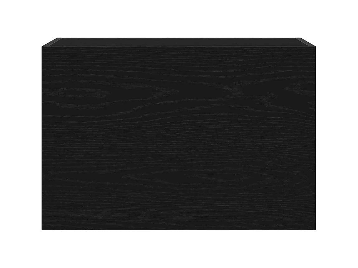 Armoire murale de bain noir 60x25x40 cm bois d'ingénierie