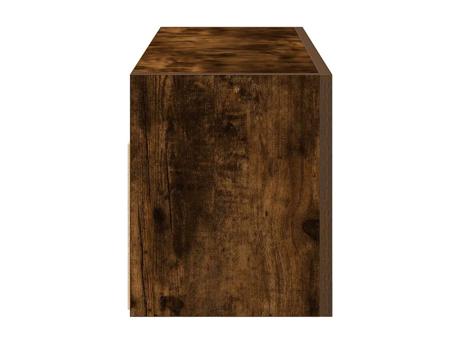 Badezimmer-Hängeschrank aus geräucherter Eiche 80x25x30 cm Holzwerkstoff