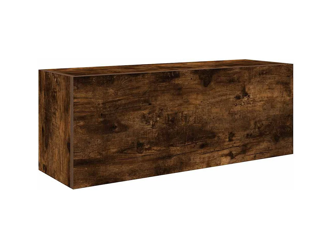 Armoire murale de bain chêne fumé 80x25x30 cm bois d'ingénierie
