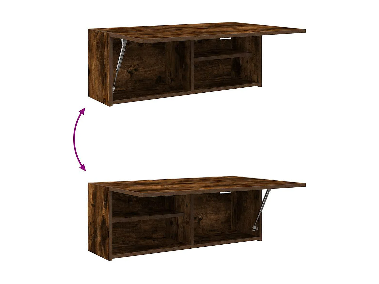 Armoire murale de bain chêne fumé 80x25x30 cm bois d'ingénierie