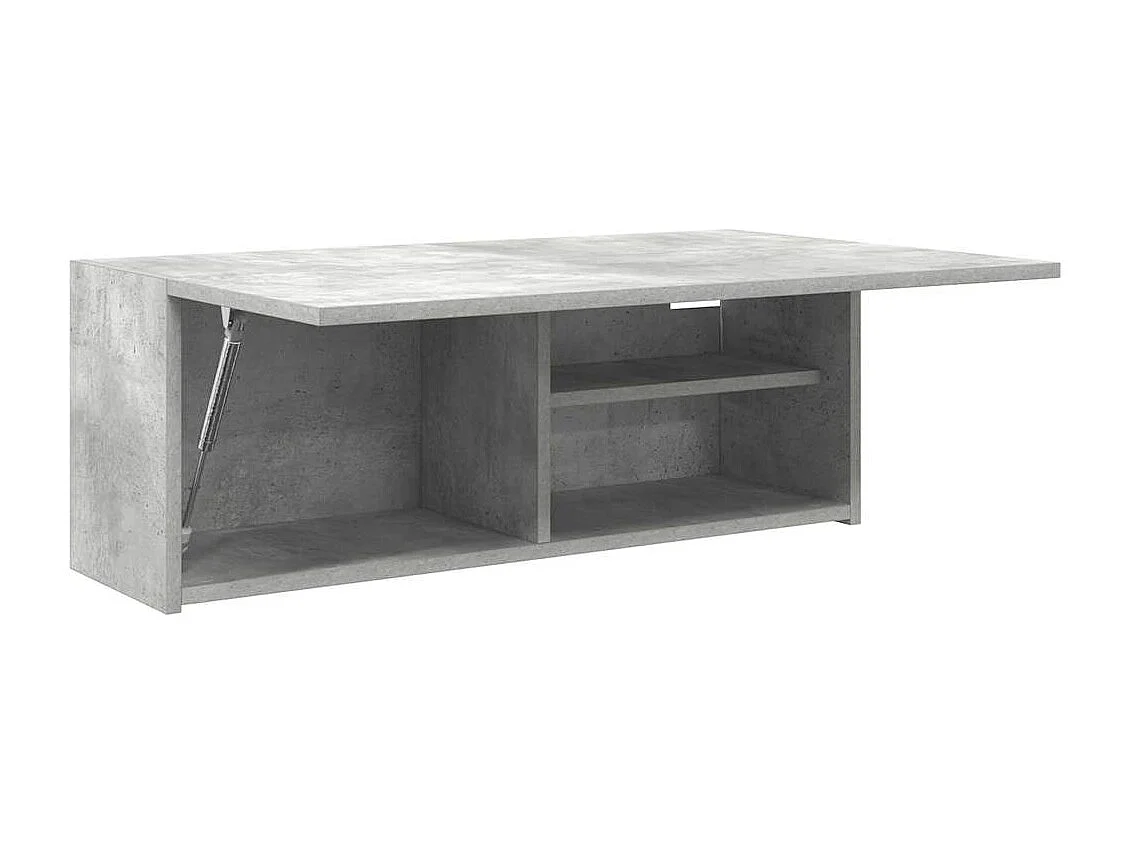 Armoire murale de bain gris béton 80x25x30 cm bois d'ingénierie