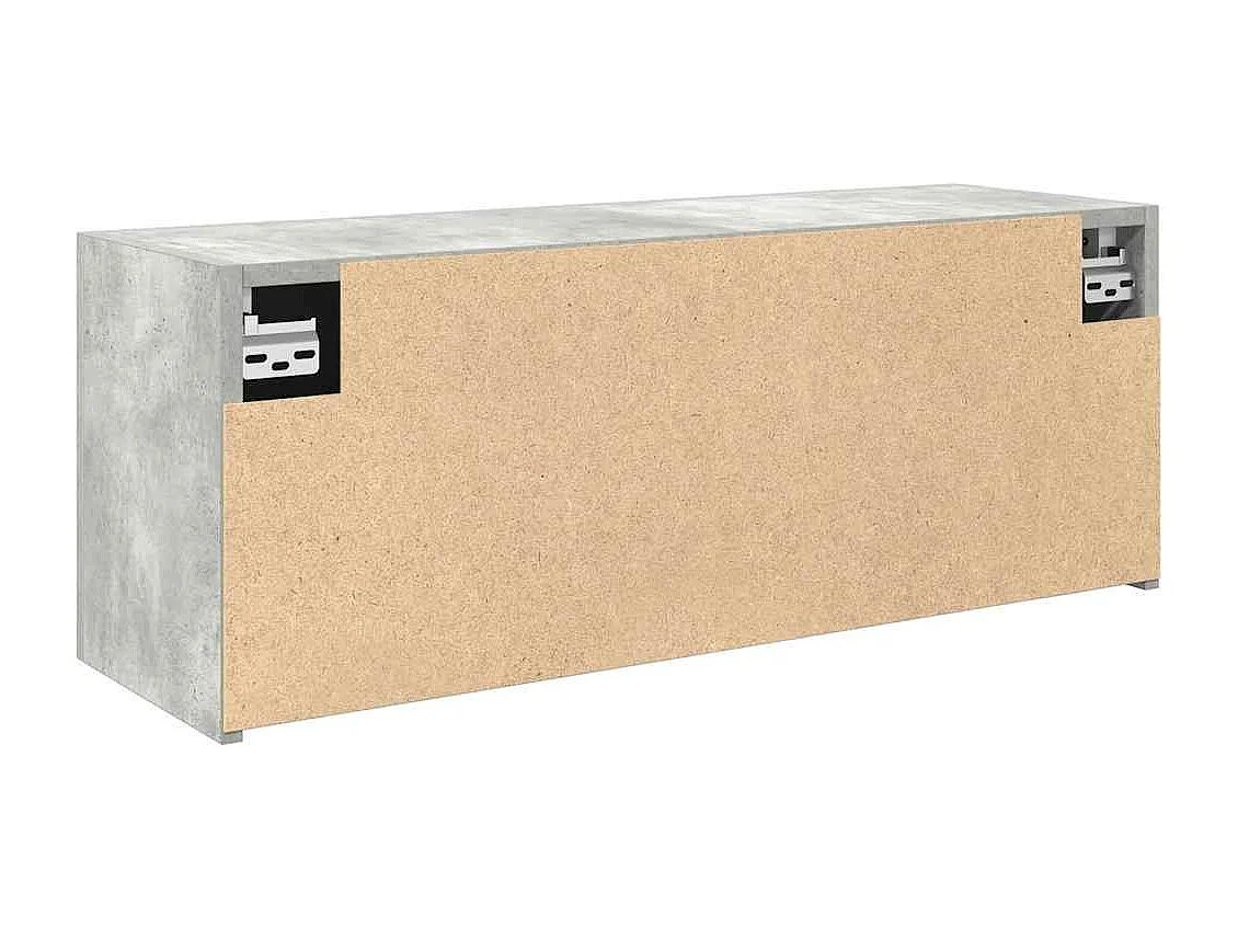 Armoire murale de bain gris béton 80x25x30 cm bois d'ingénierie