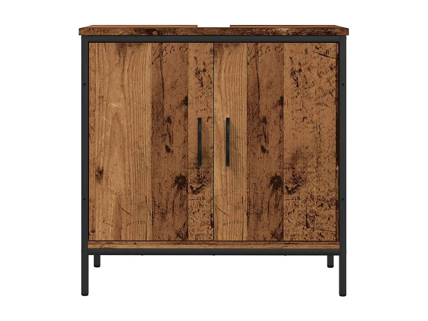 Armoire lavabo vieux bois 60x30x60 cm bois d'ingénierie