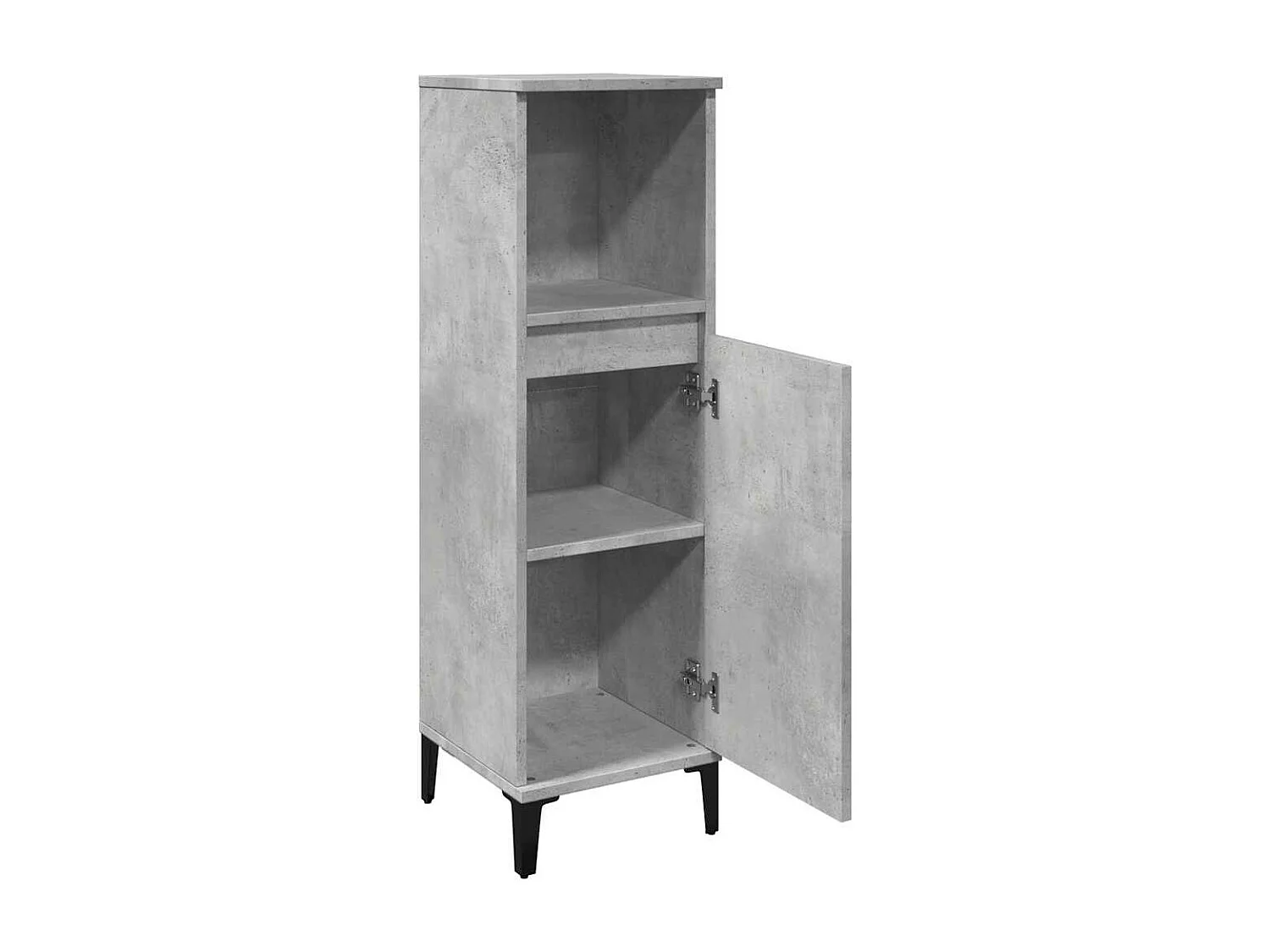 Armoire de salle de bain gris béton 30x30x100 cm