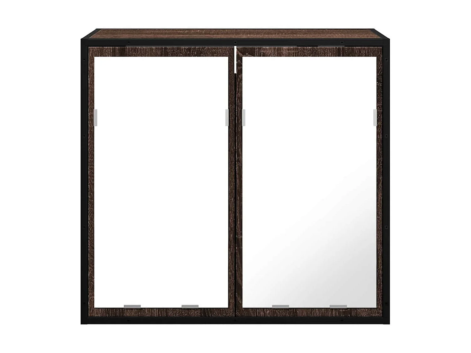 Armoire à miroir de salle de bain chêne marron bois ingénierie