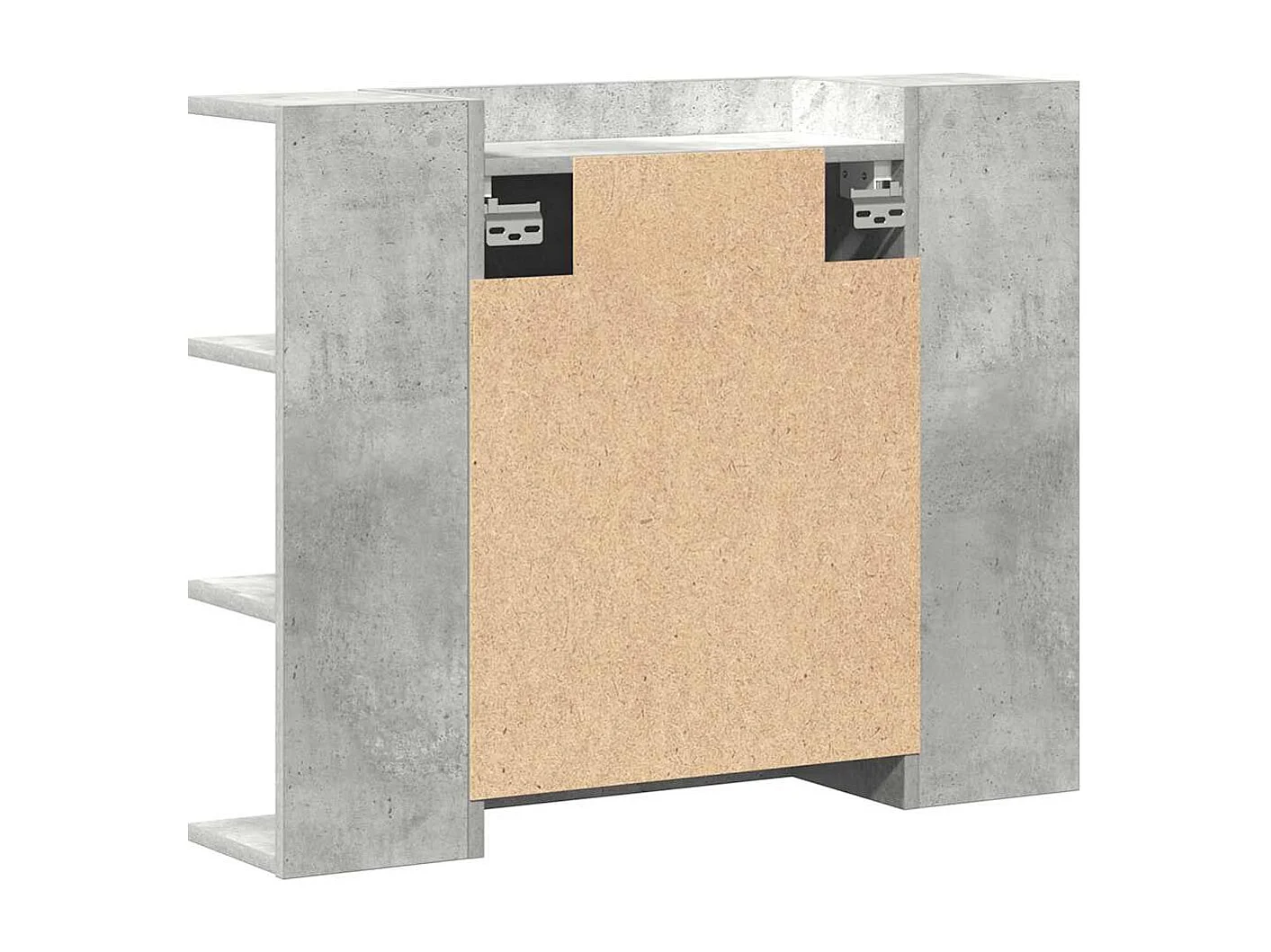 Armoire à miroir de bain Gris béton 80x20,5x64 cm Aggloméré