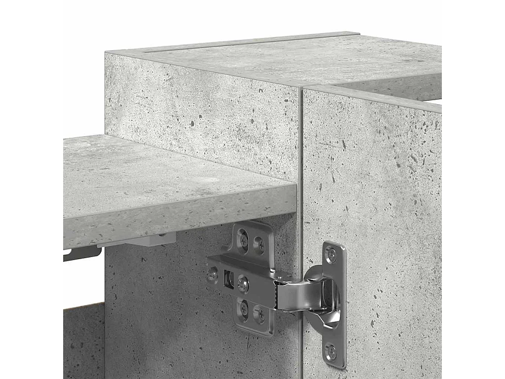 Armoire à miroir de bain Gris béton 80x20,5x64 cm Aggloméré