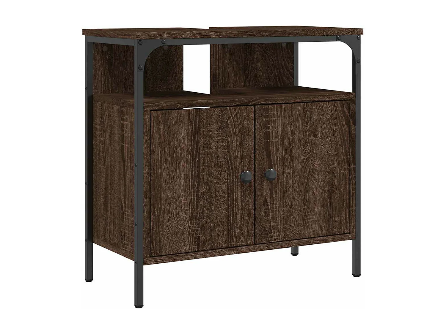 Badezimmer Waschbeckenunterschrank Eiche braun 60x30x60 cm