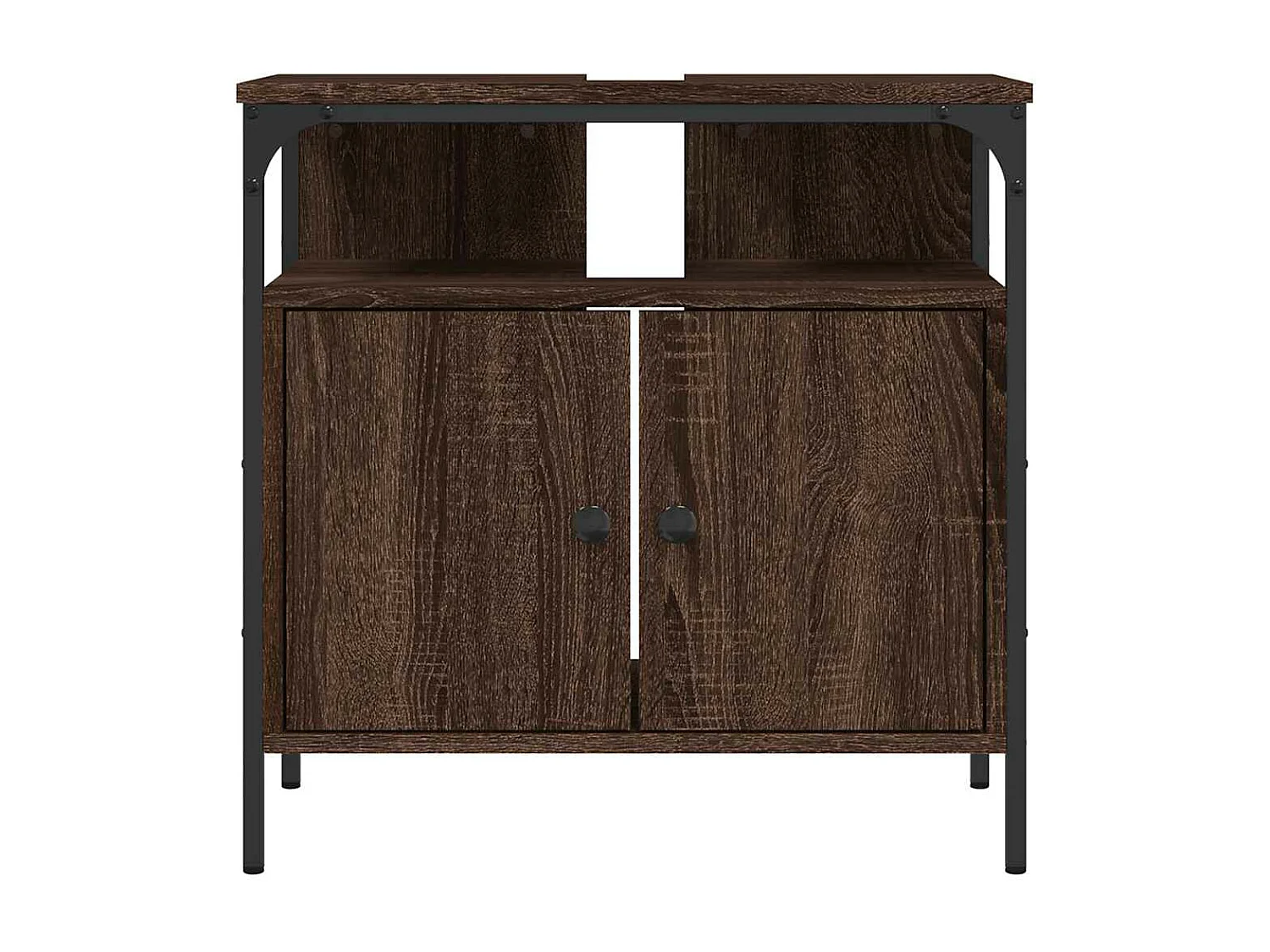 Badezimmer Waschbeckenunterschrank Eiche braun 60x30x60 cm