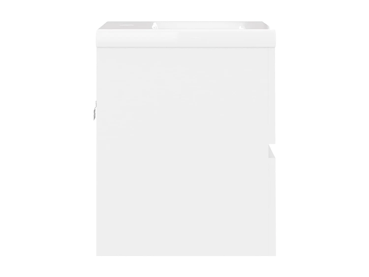 Armoire d'évier avec lavabo intégré Blanc Aggloméré