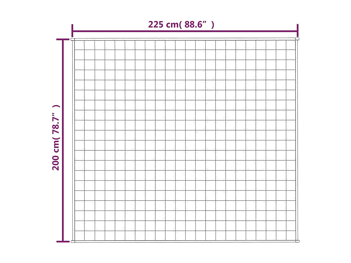 Manta pesada Cinza 200x225 cm 13 kg Tecido