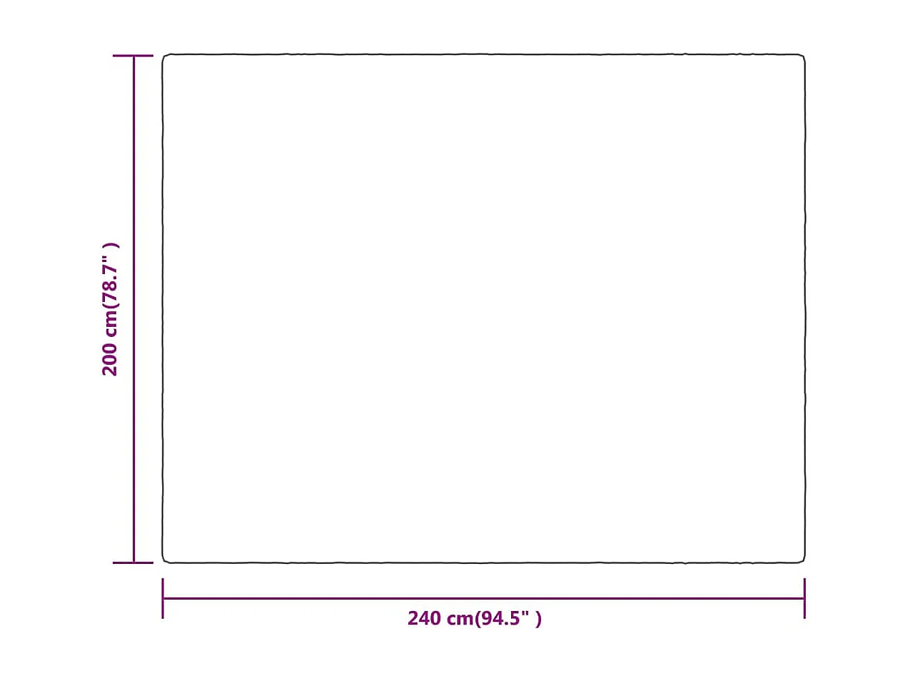 Cremefarbene Decke 200x240 cm Polyester