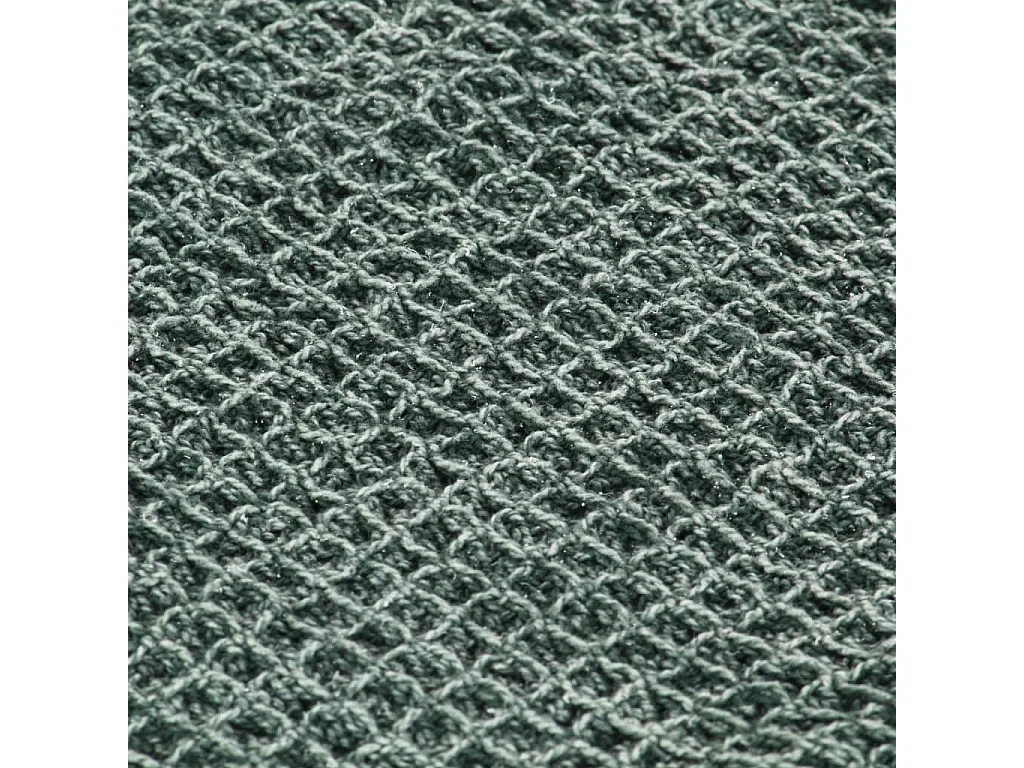 Couverture en coton 125 x 150 cm Vert foncé