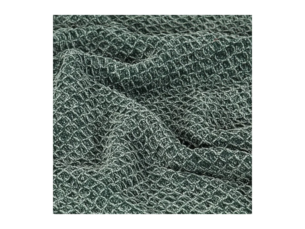 Manta de algodón 125 x 150 cm Verde oscuro