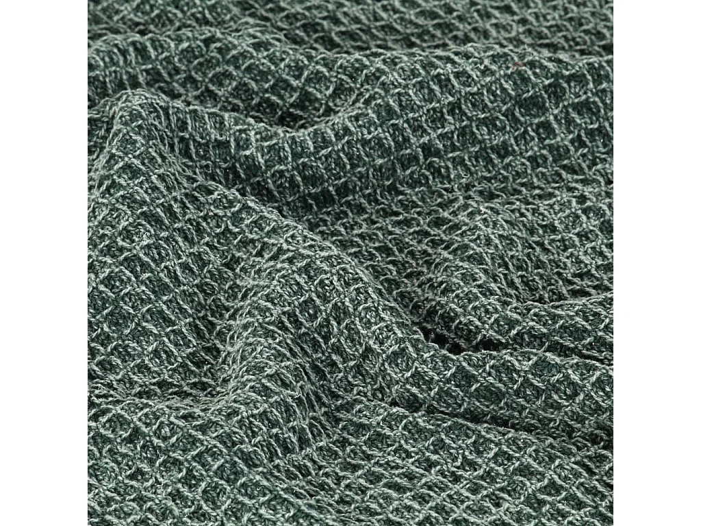 Couverture en coton 125 x 150 cm Vert foncé